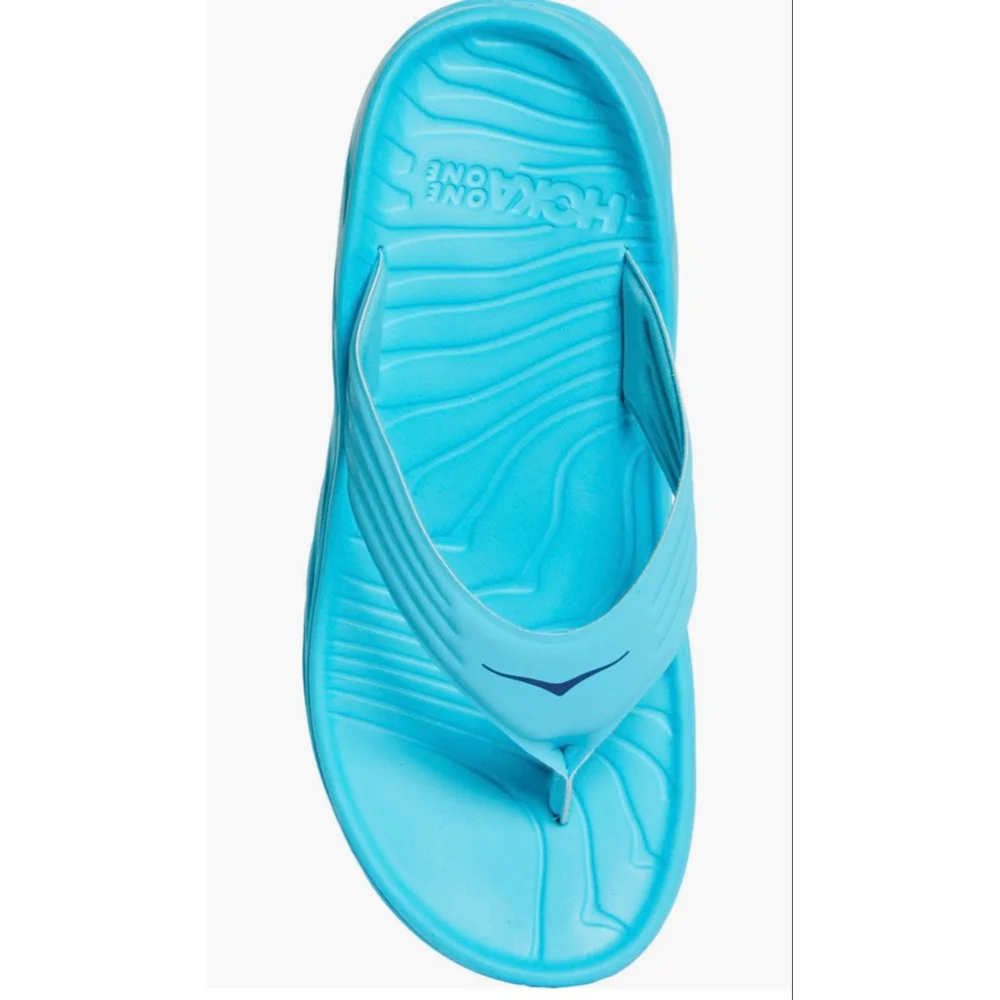 NWT Men’s Size 12 Hoka One Ora Recovery Flip Flop Scuba Blue/Bellwether Blue